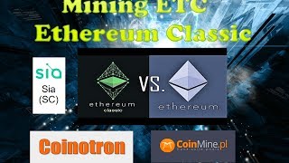 MINING Ethereum Classic (ETC) + SIA + DCR
